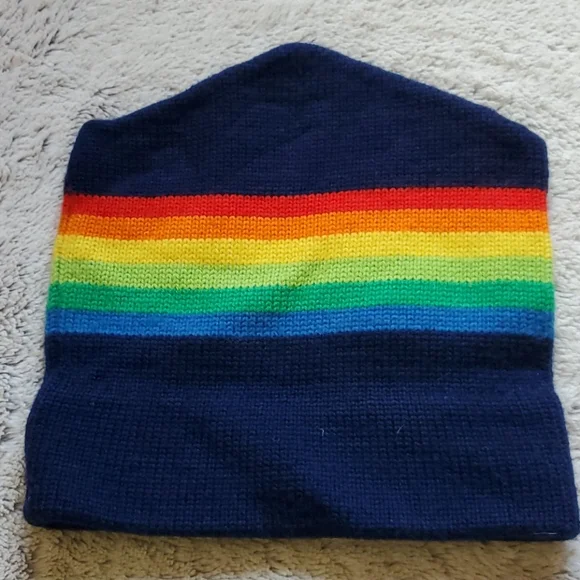 Rainbow hat cap wool blue one size - Picture 2 of 5